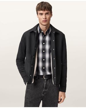 AllSaints Longhaul Nylon Shacket - Black