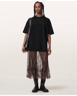 AllSaints Arran Lace Ankle Length Skirt - Black