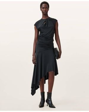 AllSaints Annalie Jersey Midi Skirt - Black