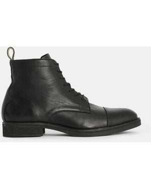 AllSaints Drago Leather Lace Up Boots - Black