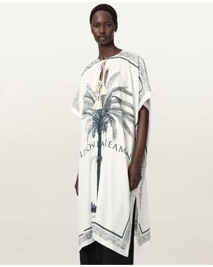 AllSaints Tess Kaftan Printed Midi Dress - Natural