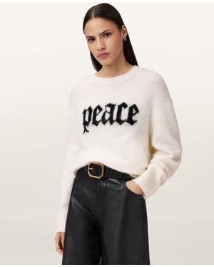 AllSaints Peace Wool Blend Sweater - Natural