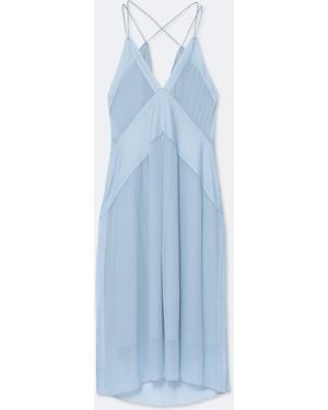 AllSaints Fawn Viscose Midi Slip Dress - Blue