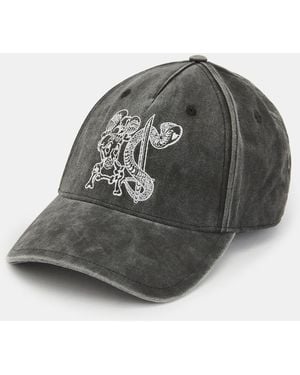 AllSaints Sabre Rattler Embroidered Baseball Cap - Black