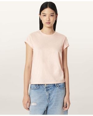 AllSaints Anna Striped Cotton T-Shirt - Blue