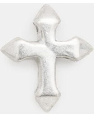 AllSaints Lennox Cross Stud Earring - White