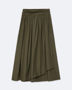 AllSaints Anastasia Cotton Maxi Skirt - Green