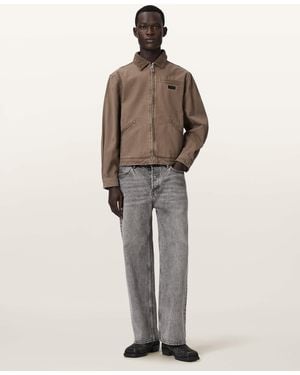 AllSaints Korey Relaxed Fit Canvas Jacket - Natural
