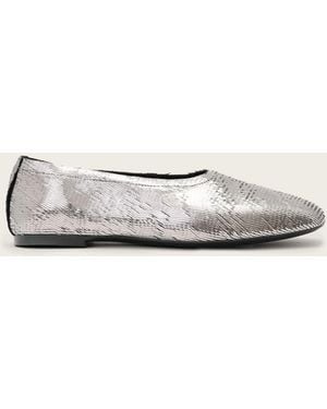 AllSaints Hailee Leather Ballet Flats - Natural