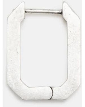 AllSaints Octagon Sterling Hoop Earring - White