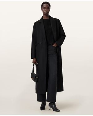 AllSaints Wool Nellie Double Breasted Coat, /Us 2 - Black