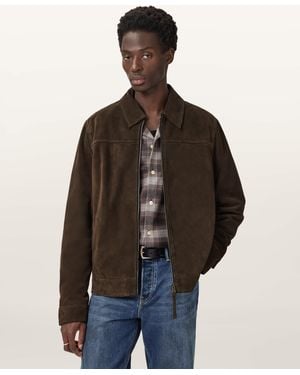 AllSaints Rhone Suede Jacket - Brown