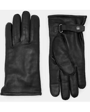 AllSaints Yield Leather Gloves - Black