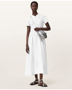 AllSaints Sheena Cotton Midi Dress - Natural