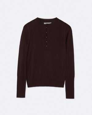 AllSaints Coyte Fitted Merino Wool Jumper - Brown