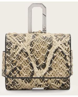 AllSaints Airpod Leather Snake Case - Natural