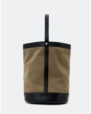 AllSaints Canvas Sling Bucket Bag - Natural