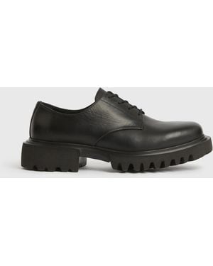 AllSaints Evan Leather Derby Shoes - Black