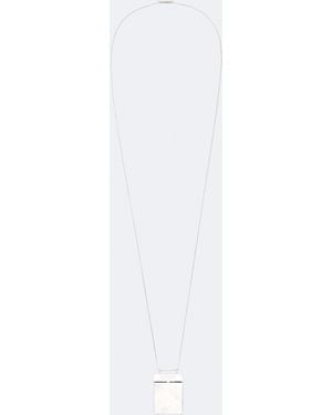 AllSaints Aveline Box Pendant Long Necklace - White