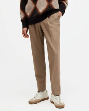 AllSaints Santee Straight Fit Stretch Trousers - Green