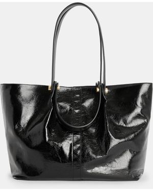 AllSaints Allington East West Leather Tote Bag - Black