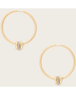 AllSaints Selene Bolt Hoop Earrings - Natural