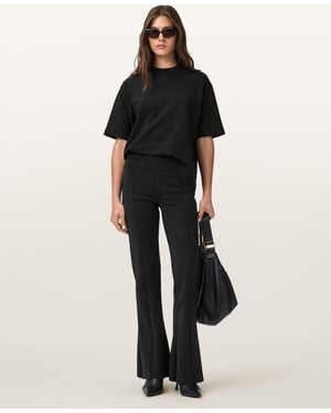 AllSaints Polyamide Rebecca Zip Flared Pants, /Us 2 - Black