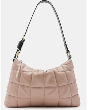 AllSaints Edbury Leather Quilted Shoulder Bag - Pink