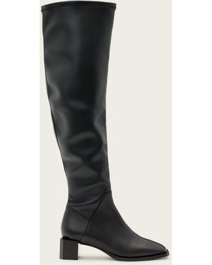 AllSaints Avril Knee High Leather Boots - Black