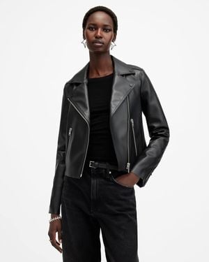 AllSaints Dalby Desserto Biker Jacket - Black