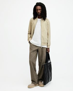 AllSaints Waylan Ramskull Embroidered Bomber Jacket - Natural
