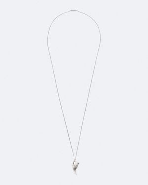 AllSaints Talon Pendant Long Necklace - White