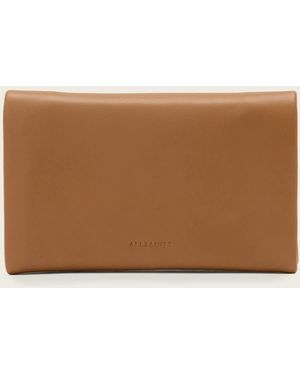 AllSaints Harluna Leather Wallet - Natural