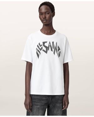 AllSaints Zinc Boyfriend T-Shirt - White