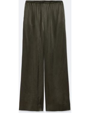 AllSaints Lycia Crepe Wide-Leg Pants - Green