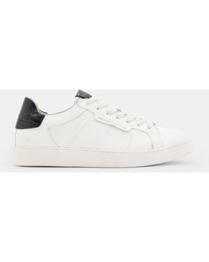 AllSaints Sheer Round Toe Leather Trainers - White
