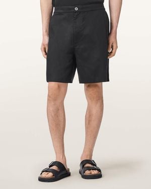 AllSaints Circe Straight Fit Odyssey Shorts - Black