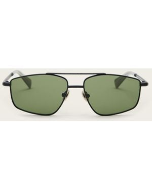 AllSaints Virgo Navigator Square Sunglasses - Green