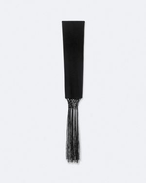 AllSaints Caspian Tasseled Jersey Scarf - Black