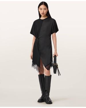 AllSaints Cotton Lana Lace Mini Dress, /Us 2 - Black