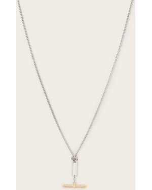 AllSaints April T-Bar Necklace - Natural