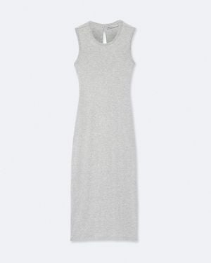 AllSaints Ilia Twisted-Back Bodycon Midi Dress - White