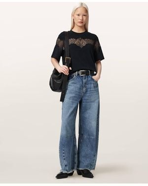 AllSaints Lisa Lace Amelie T-Shirt - Blue