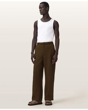 AllSaints Taiko Loose Fit Trousers - Natural