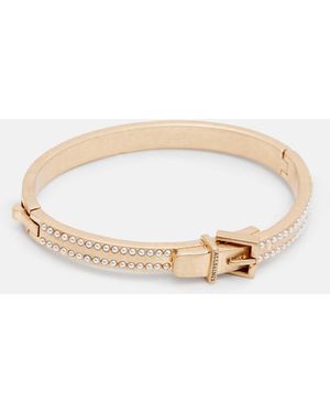 AllSaints Brea Beaded Buckle Shape Bracelet - Natural