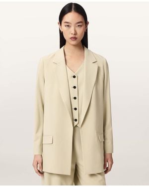AllSaints Aleida Lightweight Tri Blazer - Natural