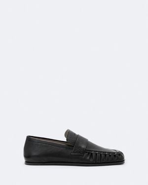 AllSaints Julie Leather Loafers - Black
