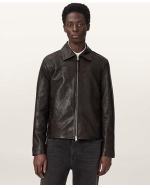 AllSaints Tune Leather Biker Jacket - Black