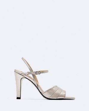 AllSaints Lila Ankle-Strap Heeled Sandals - White