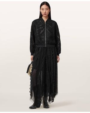 AllSaints Jade Embellished Bomber Jacket - Black